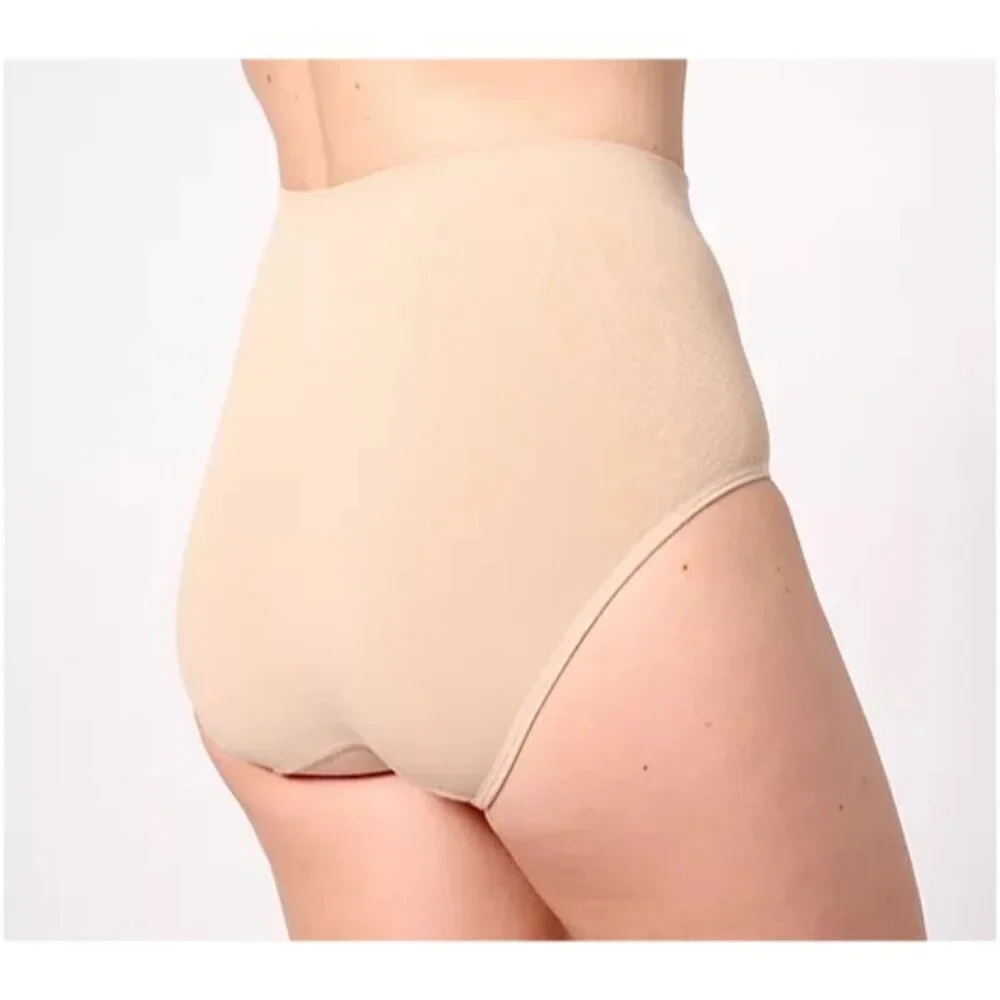 A606736 Breezies Seamless Lace Comfort Set Of Full 3 Size 3X Sunbeige L/N - Picture 3 of 4